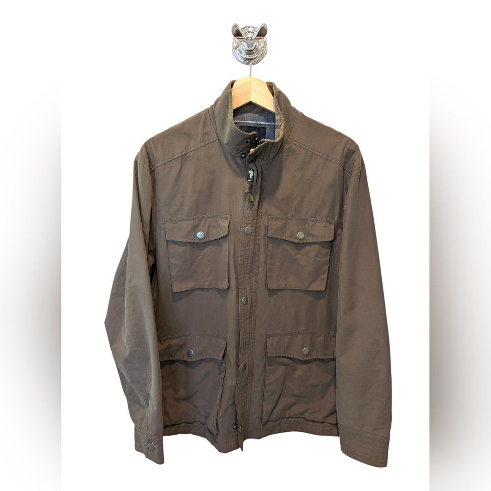 Rails Military Utility Jacket Olive Green Multi Pocket Flannel Lined Medium Fall